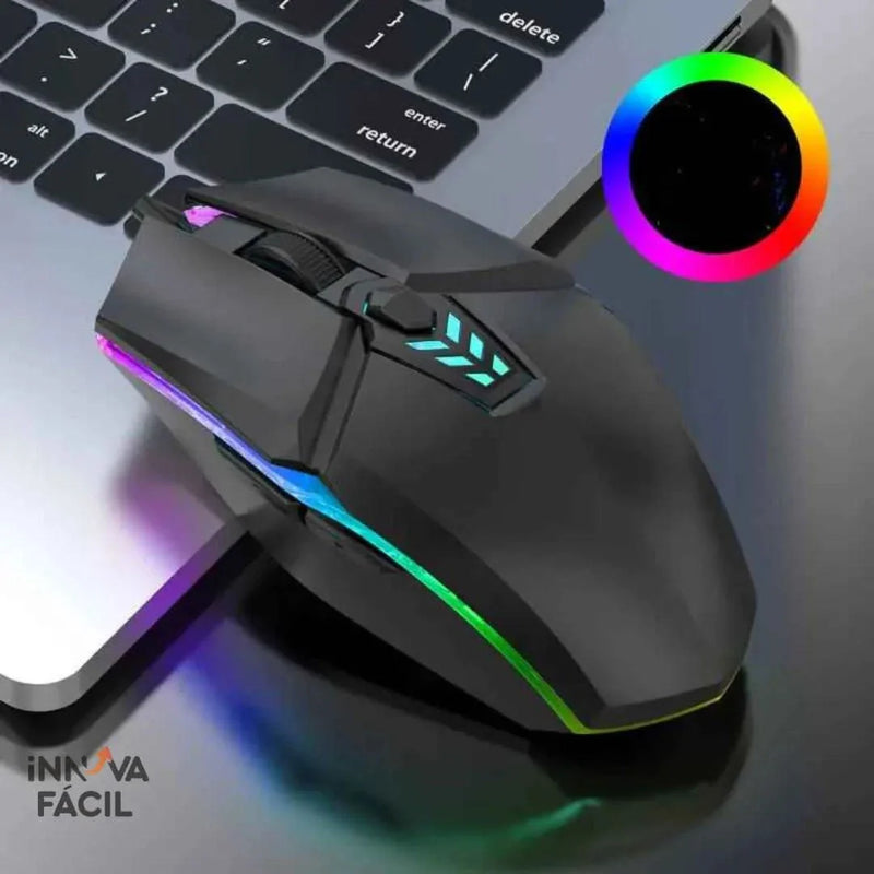 Mouse USB com 1600 DPI, 6 Botões e Design Ergonômico